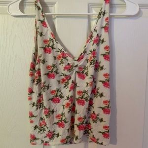 American Eagle Outfitters- Soft and Sexy Cropped Floral Tank